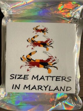 Maryland Size Matters - Crab Ceramic Coasters